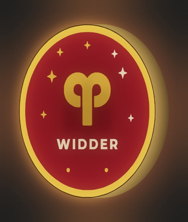 Sternzeichen Widder LED-Lampe leuchtend