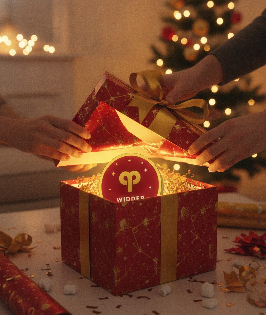 Sternzeichen Widder LED-Lampe als Geschenk beim Auspacken