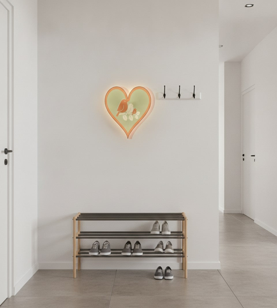Vogelfamilie LED-Lampe im Flur