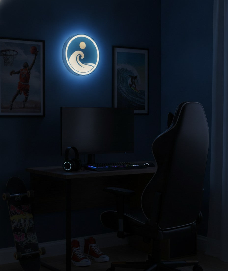 Welle LED-Lampe im Jugendzimmer