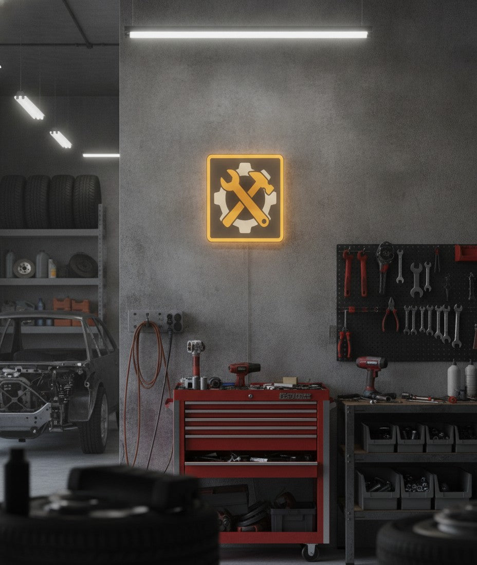 Werkstatt LED-Lampe in der Garage