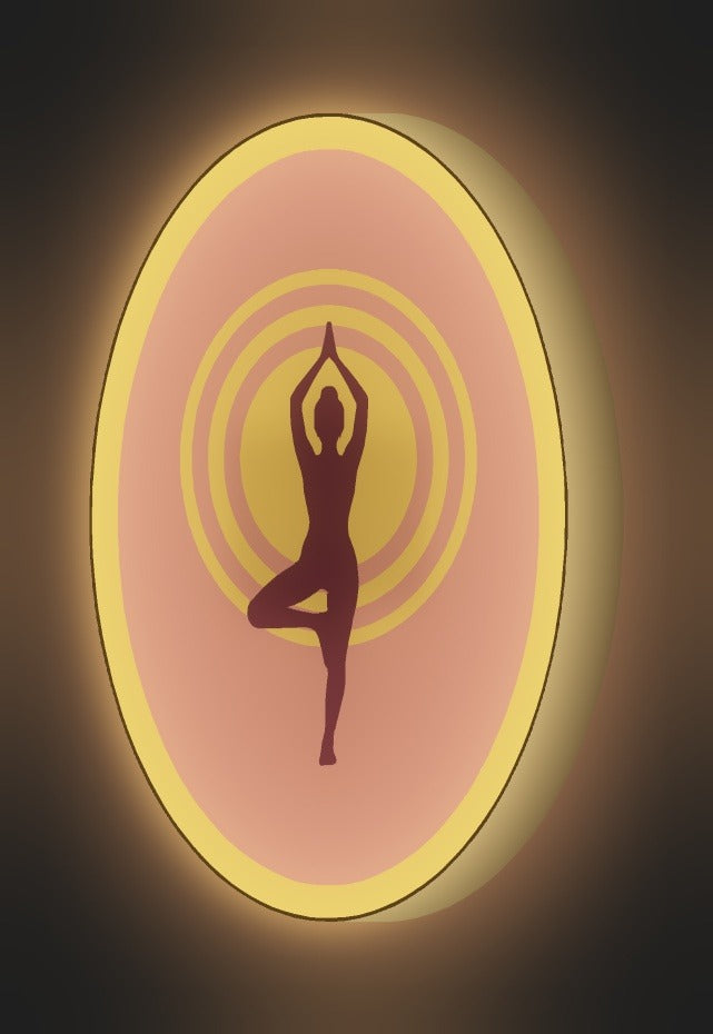 Yoga Baum-Pose LED-Lampe leuchtend